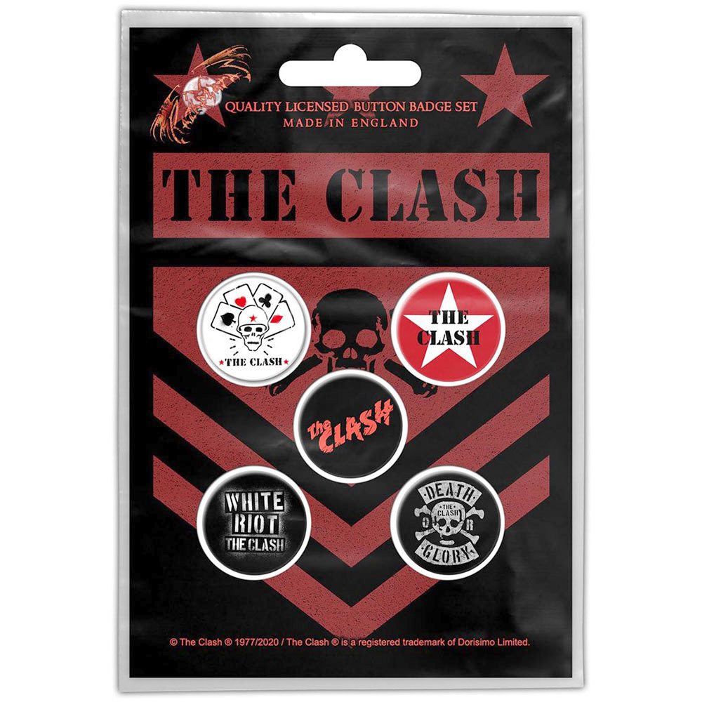 The Clash - London Calling Bouton broche - Ensemble de 5 - Multicolore